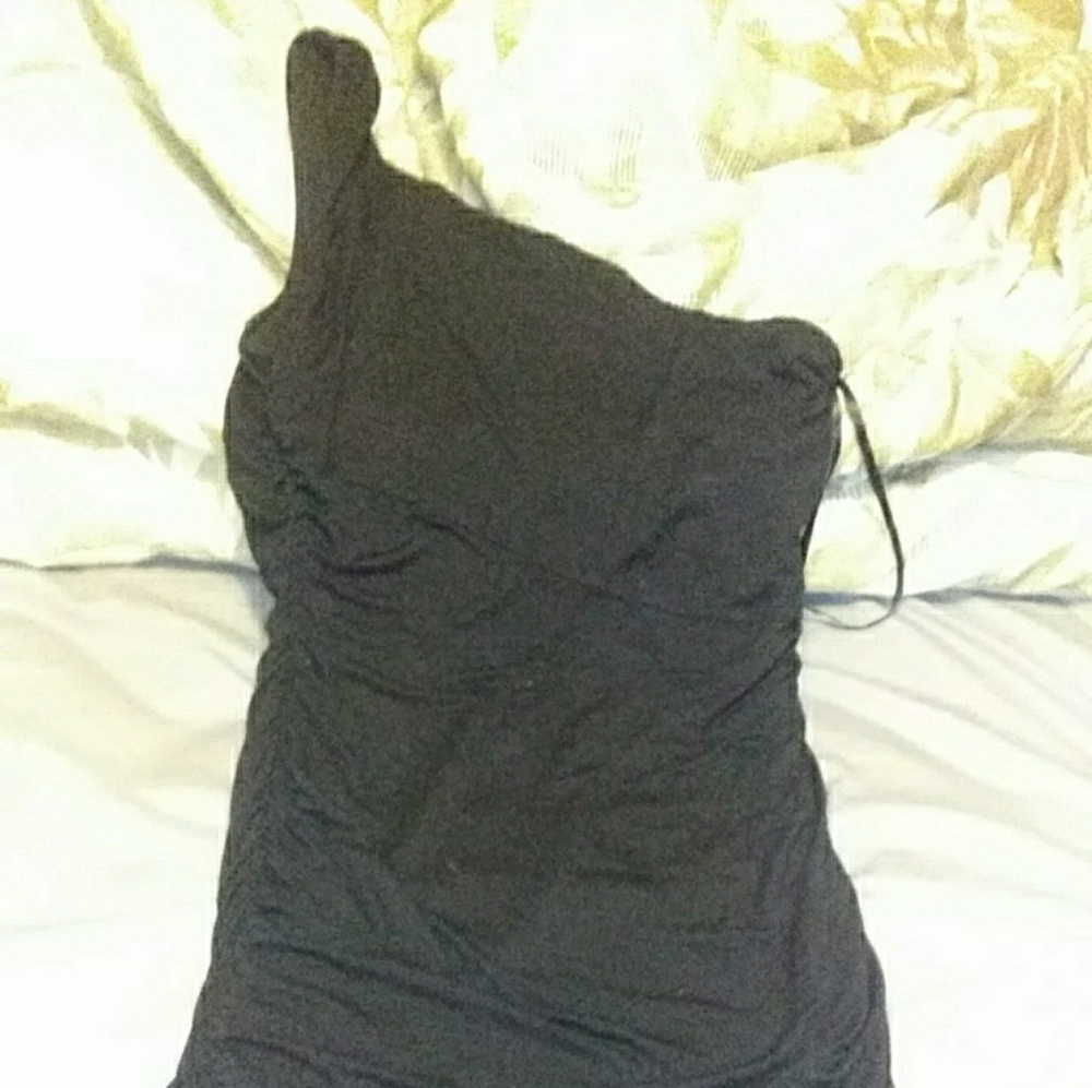 One shoulder xl black dress